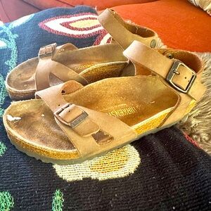 Birkenstock Rio Sandals with Ankle Straps (For Women) size 36, leather